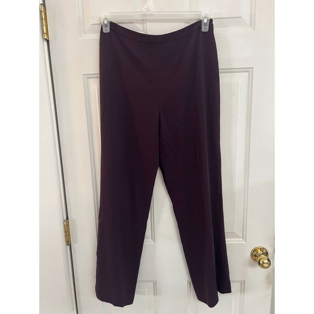 Ann Taylor LOFT NWOT 8P Wool Blend Dress Pants Plum Purple Trousers Work 30x28